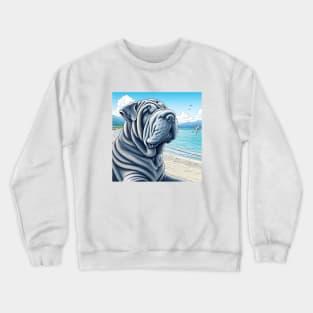 Stitch the Blue Shar Pei Pop Art Crewneck Sweatshirt